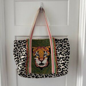 Leopard Embellished Tote